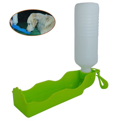 Φορητό Μπουκάλι - Ποτίστρα για Σκύλο Πράσινο 500ml